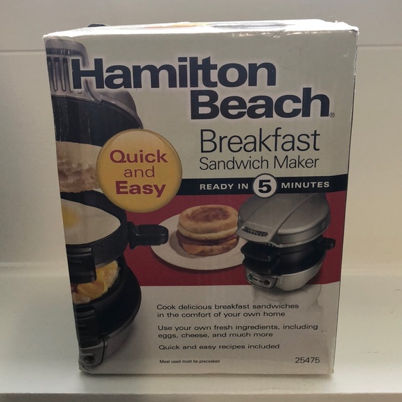 Hamilton Beach Breakfast Sandwich Maker with Egg Cooker Ring - Picture 1 of 8